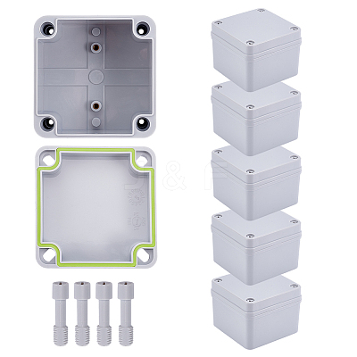 Outdoor Waterproof ABS Plastic Junction Box AJEW-WH0485-27B-1