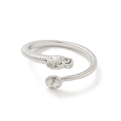 Brass Cup Peg Open Cuff Ring Settings LS-KK-G518-10P-01-1