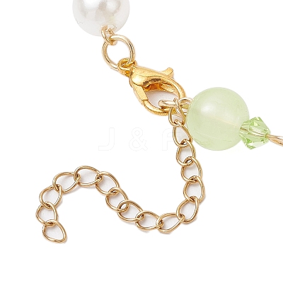 Synthetic Turquoise Beads Charm Bracelets BJEW-JB11849-01-1