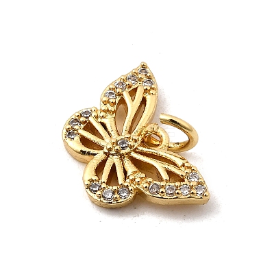 Brass Micro Pave Cubic Zirconia Pendants KK-I360-009G-03-1