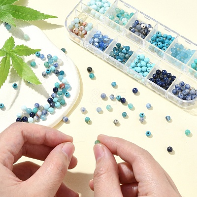 DIY Round Natural Gemstone Beads Bracelets Making Kits DIY-YW0011-83-1