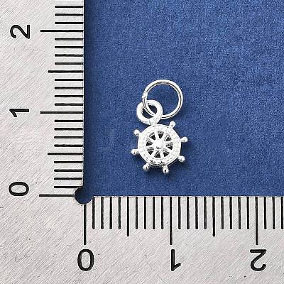 925 Sterling Silver Helm Charms STER-A048-16S-1