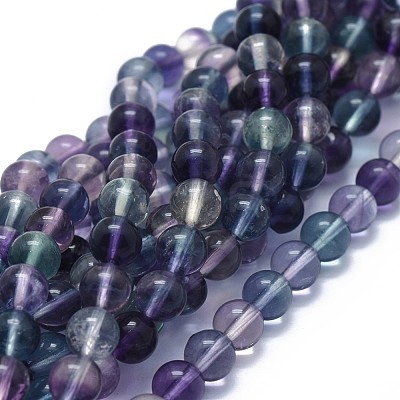 Natural Fluorite Beads Strands G-I249-B02-01-1