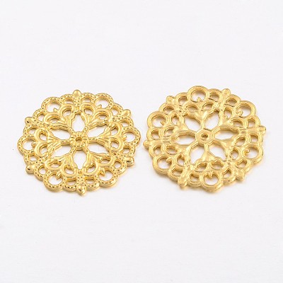Tibetan Style Filigree Joiners Links LS-TIBE-A11623-G-LF-1