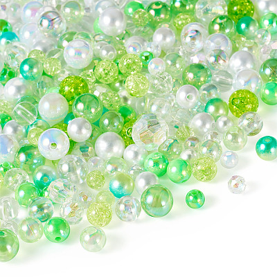 Transparent & Opaque Acrylic Bead OACR-TAC0002-08D-1