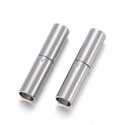 Tarnish Resistant 304 Stainless Steel Bayonet Clasps STAS-F108-12P-4mm-1
