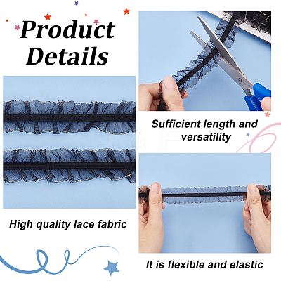 14M Polyester Flat Ruffled Elastic Cord EC-FG0001-03A-1