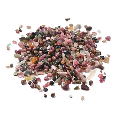 Natural Multicolor Tourmaline Chip Beads G-O103-07-01-1