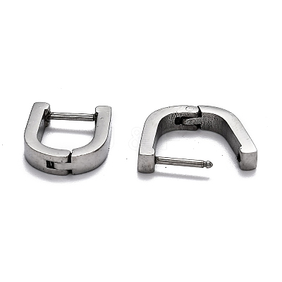 Tarnish Resistant 304 Stainless Steel Huggie Hoop Earrings STAS-J033-12A-P-1