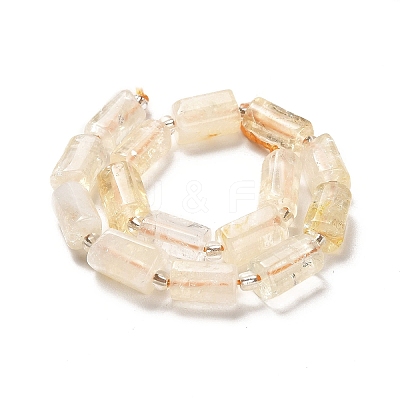 Heated Natural Citrine Beads Strands G-N327-06-16-1