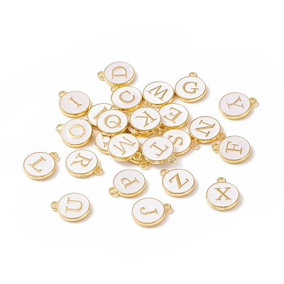 Initial Letter A~Z Alphabet Enamel Charms ENAM-Q437-07-1