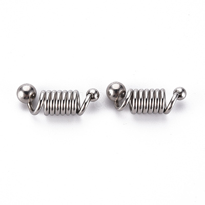 Tarnish Resistant 304 Stainless Steel Coil Cord Ends STAS-T052-37P-1