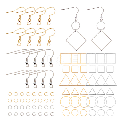 Geometric Charm Drop Earring DIY Making Kit DIY-UN0003-01-1