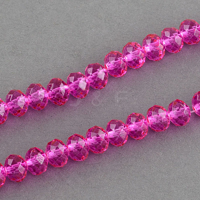 Spray Painted Glass Bead Strands X-DGLA-R030-6mm-06-1