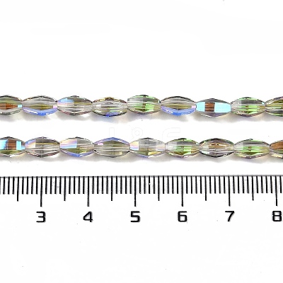 Electroplate Glass Beads Strands GLAA-Q101-03B-HP01-1