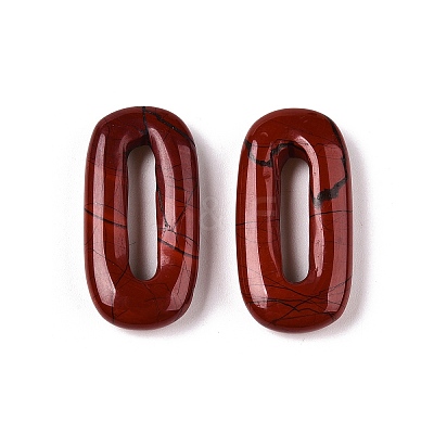 Natural Red Jasper Oval Pendants G-N342-105E-1