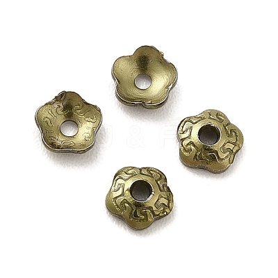 Ion Plating(IP) 304 Stainless Steel Bead Caps STAS-N0005-01AB-1