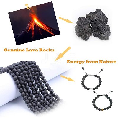 Natural Lava Rock Beads Strands G-OC0001-38-6mm-1