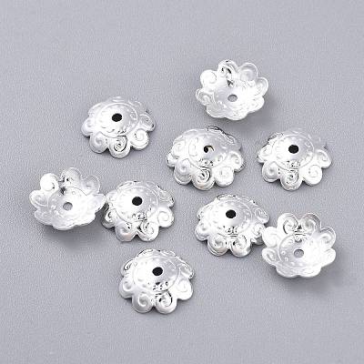 201 Stainless Steel Bead Caps STAS-K210-04S-1