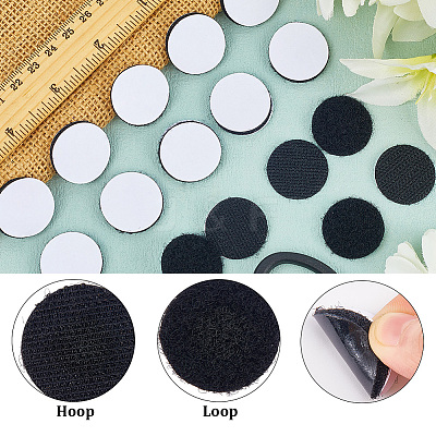 40Pcs Self-adhesive Nylon with Polyester Hook and Loop Tapes AJEW-SP0003-24B-1