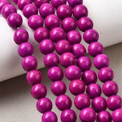 Synthetic Turquoise Beads Strands TURQ-G106-6mm-02O-1