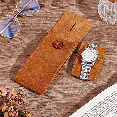 Rectangle Imitation Leather Single Watch Pouch Storage Bags ABAG-WH0051-07-1