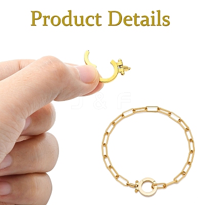 2Pcs 304 Stainless Steel Twister Clasps STAS-CJ0003-59-1