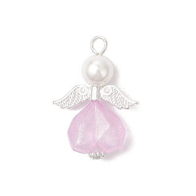 Alloy Acrylic Angel Pendants PALLOY-JF04142-1
