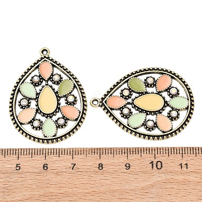 Alloy Enamel Pendants PALLOY-F319-06A-AB-1