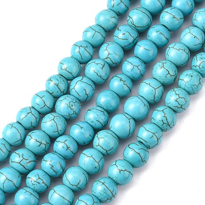 Synthetical Howlite Beads TURQ-GSR8mm129-1