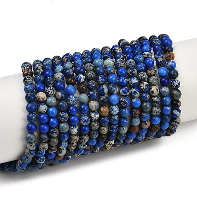 Natural Imperial Jasper Beads Strands G-I122-4mm-06-1