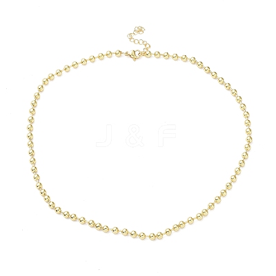 Rack Plating Brass Ball Chain Necklaces for Women NJEW-G102-01B-G-1