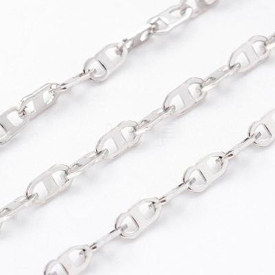 Tarnish Resistant 304 Stainless Steel Mariner Link Chains CHS-H007-15P-1