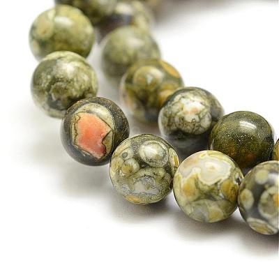 Natural Rhyolite Jasper Bead Strands G-G684-01-4mm-1