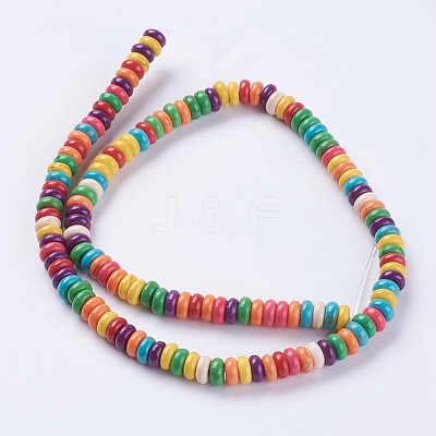 Synthetic Turquoise Beads Strands G-E456-33G-3X6mm-1