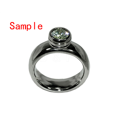 Cone 316 Stainless Steel Polymer Clay Rhinestone Screw Beads X-RB-N034-01G-1