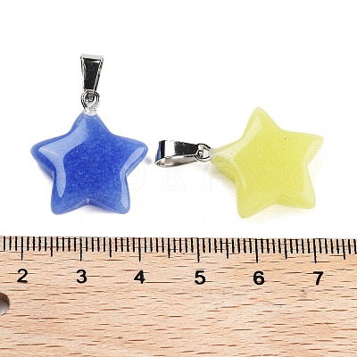 Synthetic Luminous Stone Pendants FIND-A043-02P-1