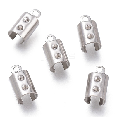 Tarnish Resistant 304 Stainless Steel Folding Crimp Ends STAS-L262-04A-P-1