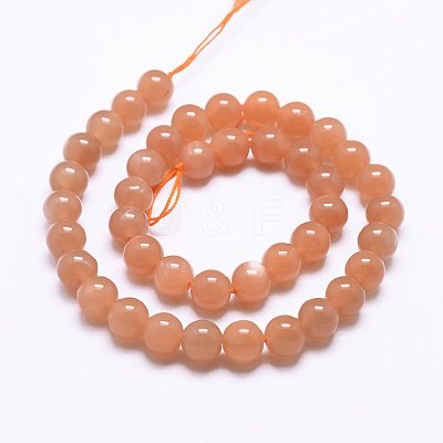 Natural Sunstone Beads Strands G-J363-10-8mm-1