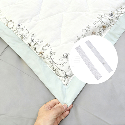 Polyester & Pom Removable Quilt Cover Corner Fasteners Button Straps FIND-CP0003-68-1