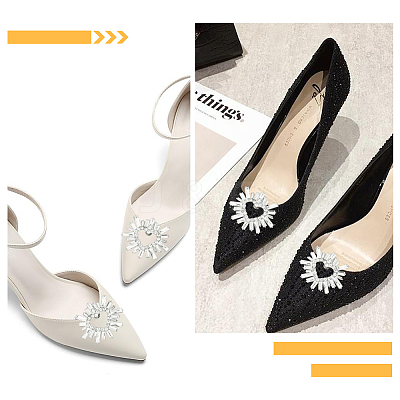 Alloy Crystal Rhinestone Shoe Decoration DIY-FG0003-74-1