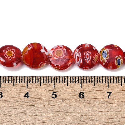 Handmade Millefiori Lampwork Beads Strands LAMP-G166-17B-05-1