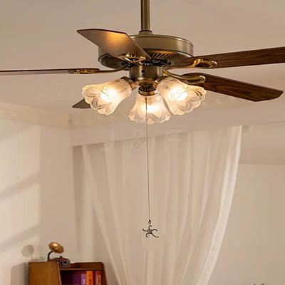 2Pcs Starfish Alloy Charms Ceiling Fan Pull Chain Extenders HJEW--LP00078-1