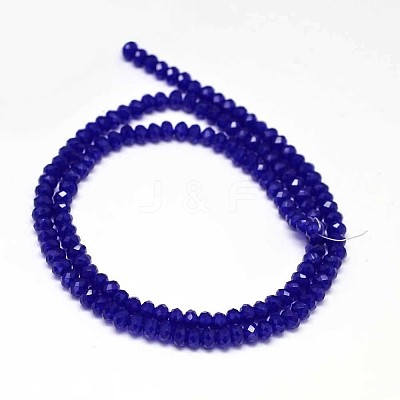 Faceted Rondelle Glass Beads Strands LS-GLAA-I033-3mm-01-1