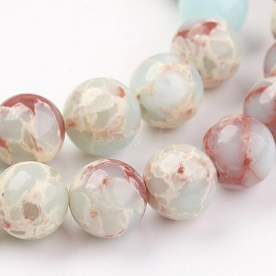 Synthetic Shoushan Stone Beads Strands G-N0311-01C-8mm-1