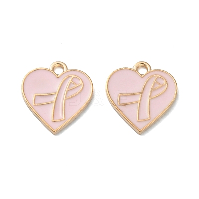 Light Gold Tone Zinc Alloy Enamel Pendants ENAM-WH0061-12B-1