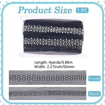 4Yards Polyester Lace Ribbon SRIB-GF0001-73A-01-1