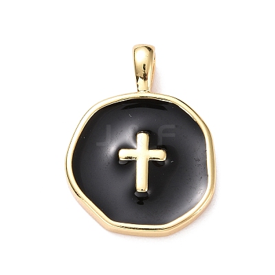 Brass Enamel Pendants KK-G417-01LG-07-1