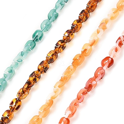 Handmade Opaque Acrylic Cable Chains AJEW-JB00767-1