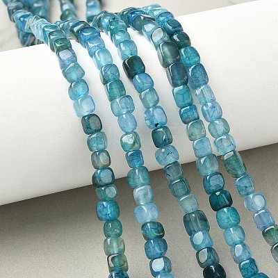 Natural Dragon Veins Agate(Dyed & Heated) Beads Strands X-G-G177-E15-03-1